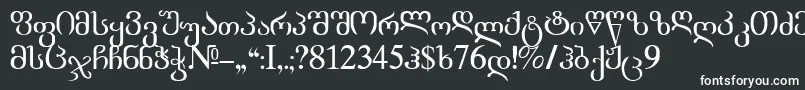 フォントAcad – 黒い背景に白い文字