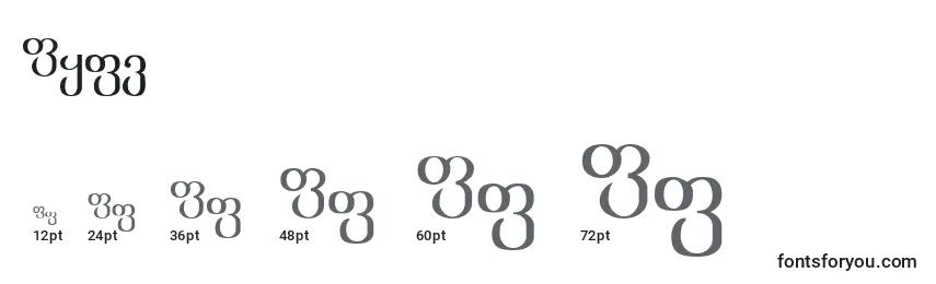 Acad Font Sizes