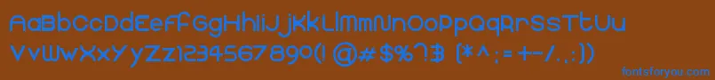 Шрифт Faucet – синие шрифты на коричневом фоне
