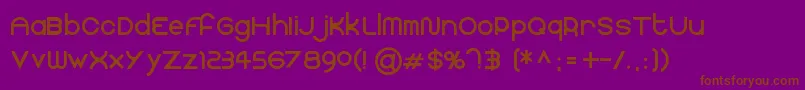 Faucet Font – Brown Fonts on Purple Background