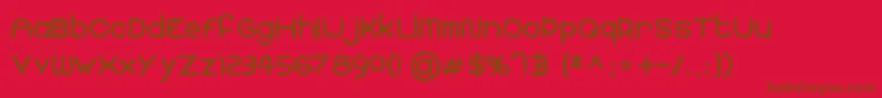 Faucet Font – Brown Fonts on Red Background
