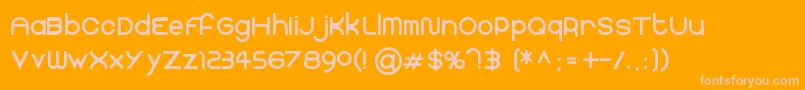 Faucet Font – Pink Fonts on Orange Background
