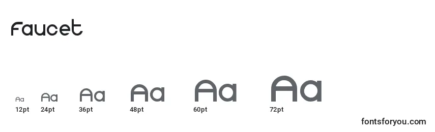 Размеры шрифта Faucet