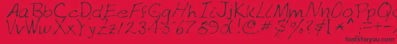 ViennaRegular Font – Black Fonts on Red Background