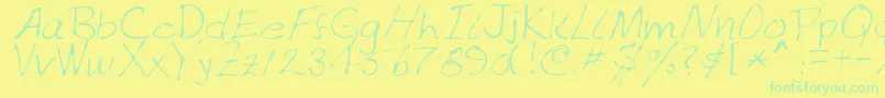 ViennaRegular-Schriftart – Grüne Schriften auf gelbem Hintergrund