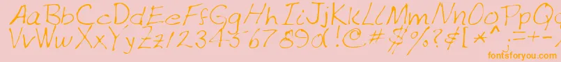 ViennaRegular Font – Orange Fonts on Pink Background