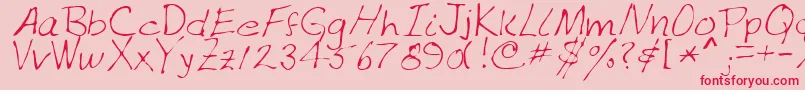 ViennaRegular Font – Red Fonts on Pink Background