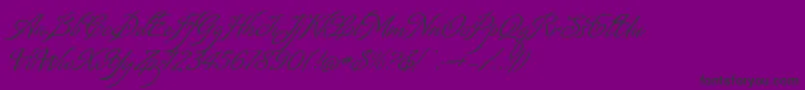Czcionka MatogrossoScript – czarne czcionki na fioletowym tle