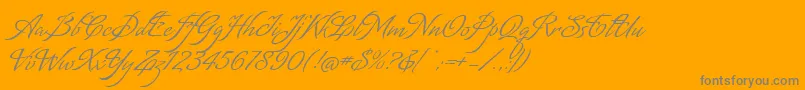 MatogrossoScript-Schriftart – Graue Schriften auf orangefarbenem Hintergrund