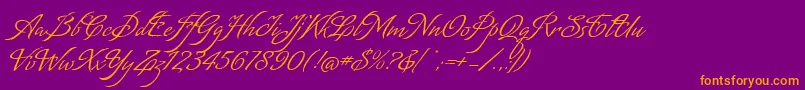 fuente MatogrossoScript – Fuentes Naranjas Sobre Fondo Morado