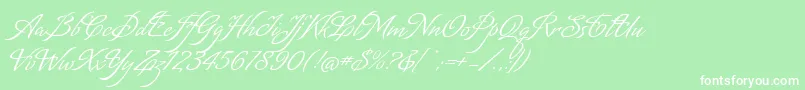 MatogrossoScript Font – White Fonts on Green Background