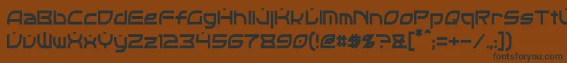 フォントOpticCondensed – 黒い文字が茶色の背景にあります