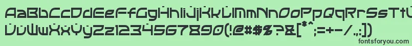 Шрифт OpticCondensed – чёрные шрифты на зелёном фоне