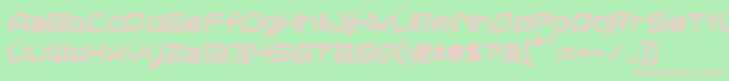 OpticCondensed-Schriftart – Rosa Schriften auf grünem Hintergrund