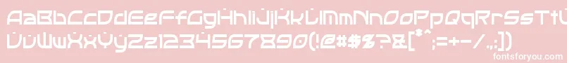 フォントOpticCondensed – ピンクの背景に白い文字