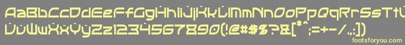 OpticCondensed Font – Yellow Fonts on Gray Background