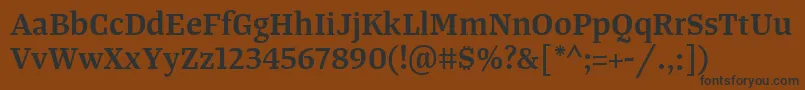 Шрифт TangerserifmediumSemibold – чёрные шрифты на коричневом фоне