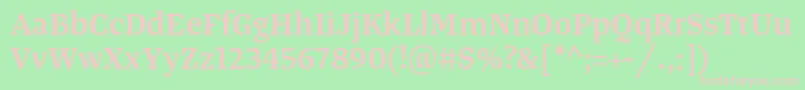 TangerserifmediumSemibold-fontti – vaaleanpunaiset fontit vihreällä taustalla