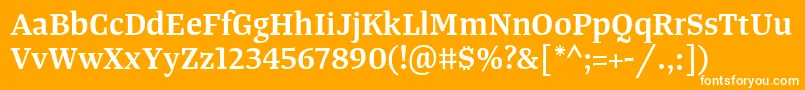 TangerserifmediumSemibold Font – White Fonts on Orange Background