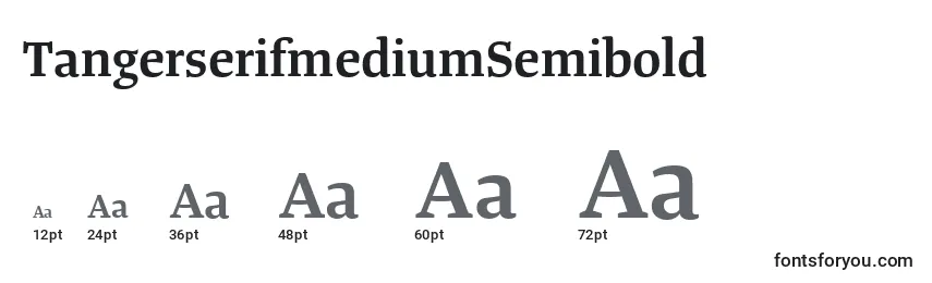 Размеры шрифта TangerserifmediumSemibold