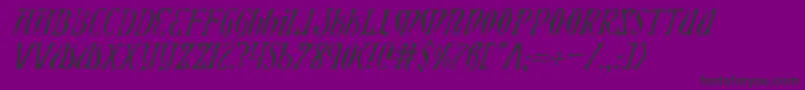 Xiphosli-Schriftart – Schwarze Schriften auf violettem Hintergrund