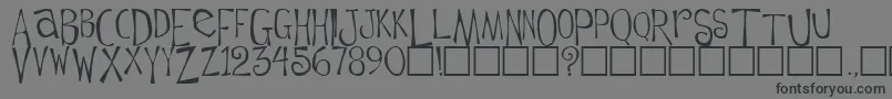 フォントFlowerchildPlain – 黒い文字の灰色の背景
