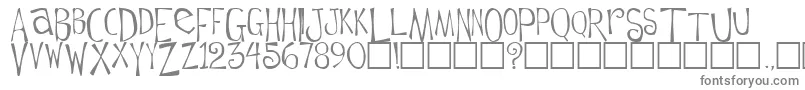 FlowerchildPlain-Schriftart – Graue Schriften auf weißem Hintergrund