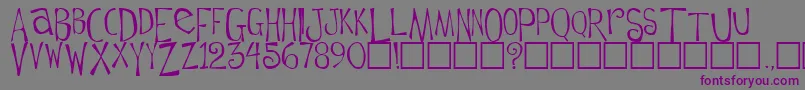 FlowerchildPlain-fontti – violetit fontit harmaalla taustalla