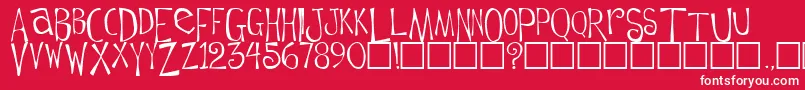 FlowerchildPlain Font – White Fonts on Red Background
