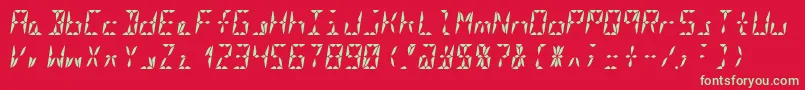 フォントSegment16aBoldItalic – 赤い背景に緑の文字