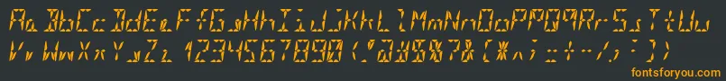 Segment16aBoldItalic Font – Orange Fonts on Black Background