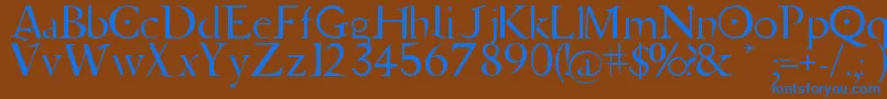 More about JupiterAscendingFont Font JupiterAscendingFont Font – Blue Fonts on Brown Background