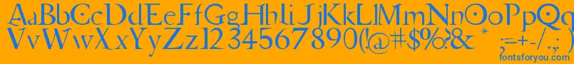 fuente JupiterAscendingFont – Fuentes Azules Sobre Fondo Naranja