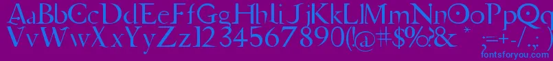 JupiterAscendingFont Font – Blue Fonts on Purple Background