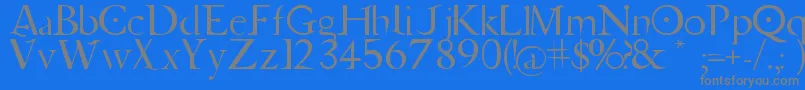 Fonte JupiterAscendingFont – fontes cinzas em um fundo azul