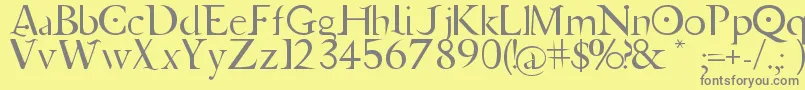 Шрифт JupiterAscendingFont – серые шрифты на жёлтом фоне