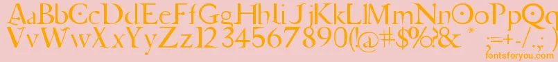 JupiterAscendingFont Font – Orange Fonts on Pink Background