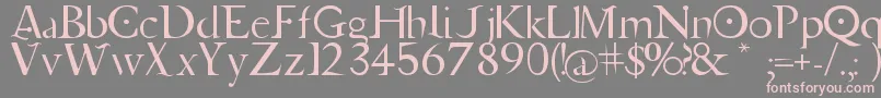 フォントJupiterAscendingFont – 灰色の背景にピンクのフォント
