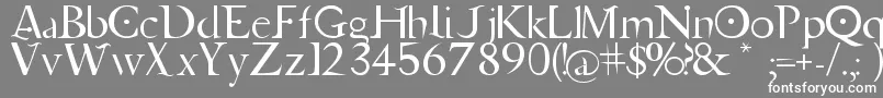 Fonte JupiterAscendingFont – fontes brancas em um fundo cinza