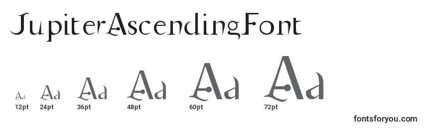 JupiterAscendingFont Font Sizes