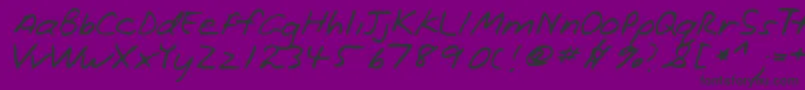 Lehn221 Font – Black Fonts on Purple Background