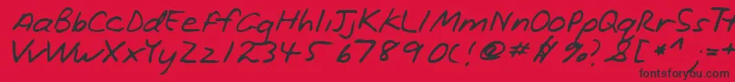 Lehn221 Font – Black Fonts on Red Background