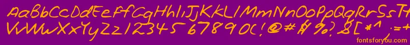 Lehn221 Font – Orange Fonts on Purple Background