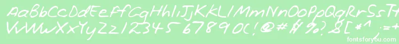 Lehn221 Font – White Fonts on Green Background