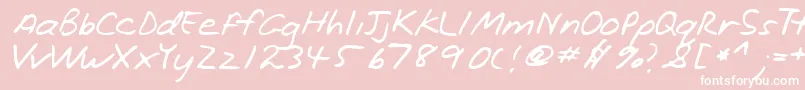 Lehn221 Font – White Fonts on Pink Background