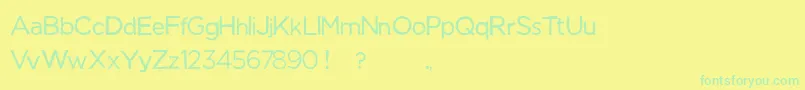 Fonte ManhattanHandMedium – fontes verdes em um fundo amarelo