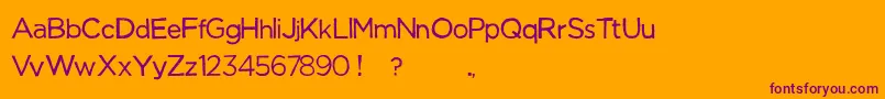 ManhattanHandMedium Font – Purple Fonts on Orange Background