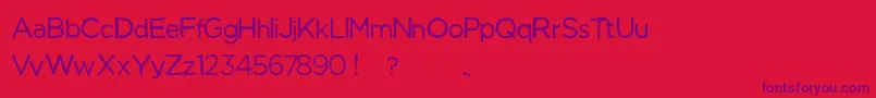 ManhattanHandMedium Font – Purple Fonts on Red Background