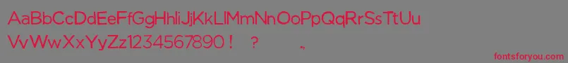 ManhattanHandMedium Font – Red Fonts on Gray Background