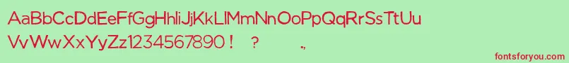 ManhattanHandMedium Font – Red Fonts on Green Background